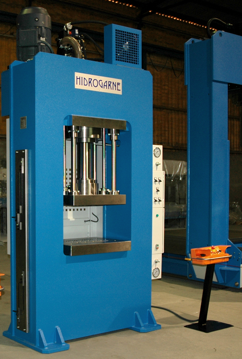 Prensa hidráulica con capacidad de 10 toneladas fabricada en alineación de  hierro y acero color azul